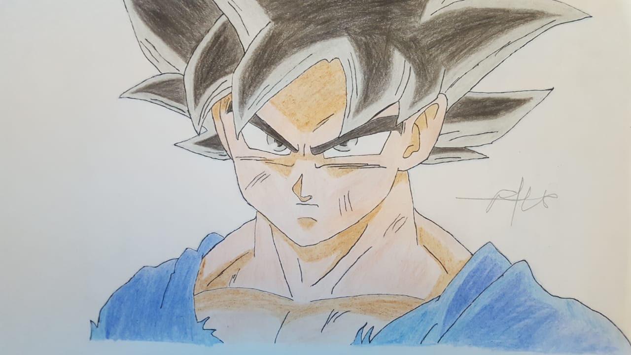 How to draw Goku ( Ultra instinct ), Goku Ultra instict step by step