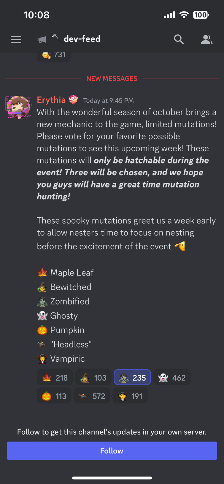 Halloween mutations