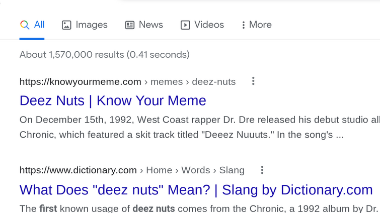 Deez nuts mean