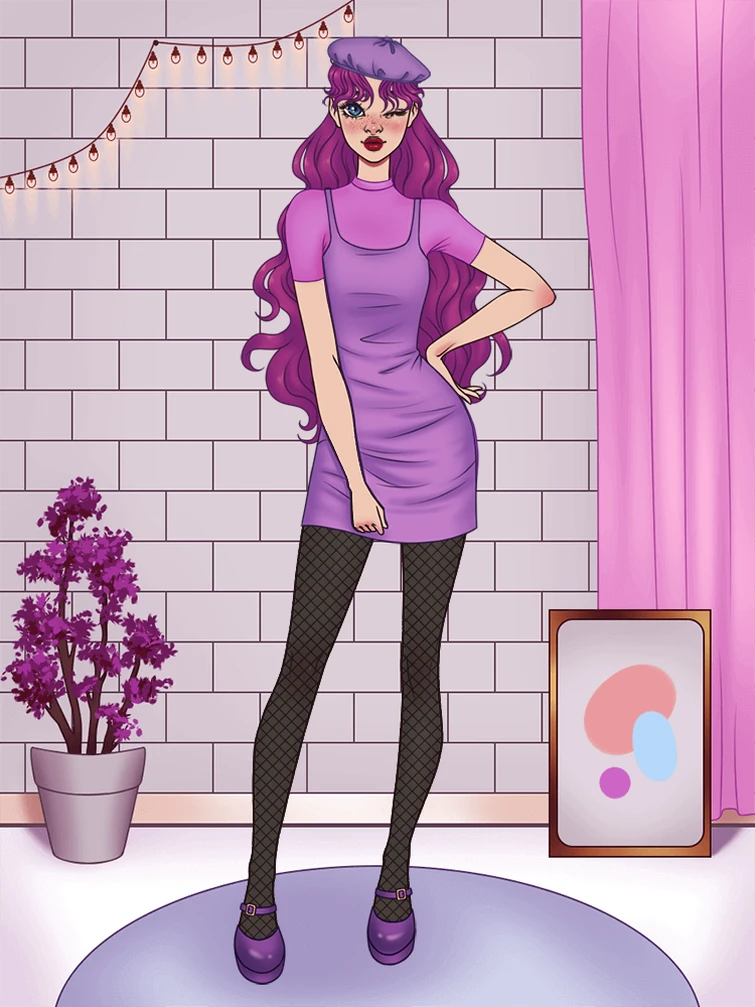 I made Violet with the DollDivine app. Fandom
