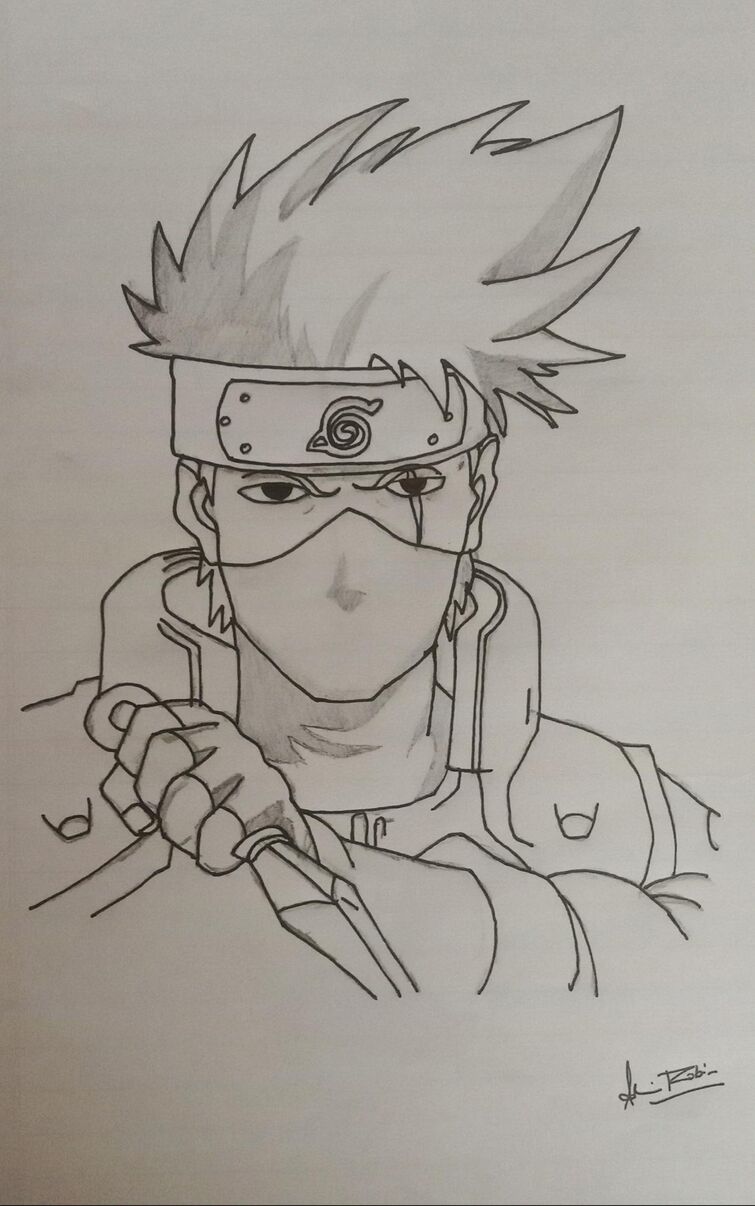 How To Draw Kakashi  Naruto - Easy Step By Step 