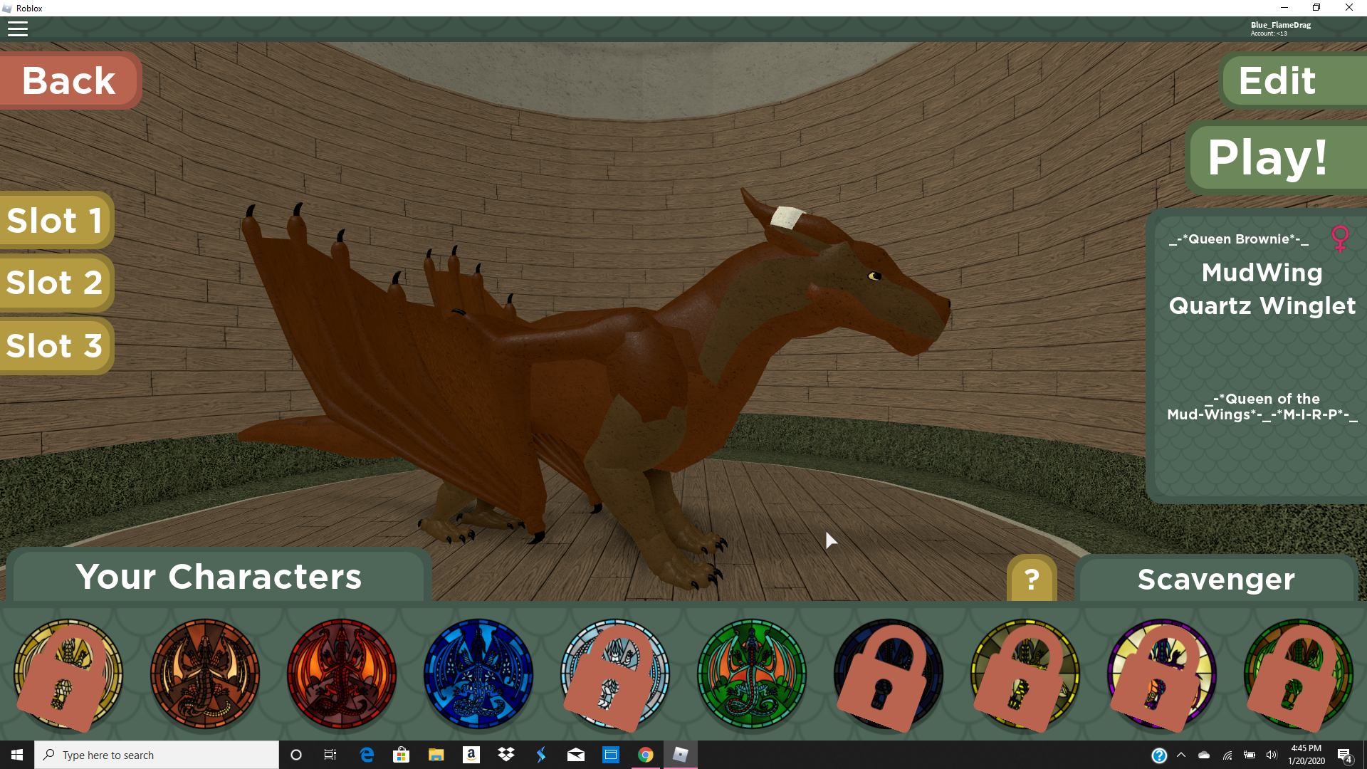 Roblox Games My Account My Wof Ocs On Wings Of Fire Game On Roblox Fandom