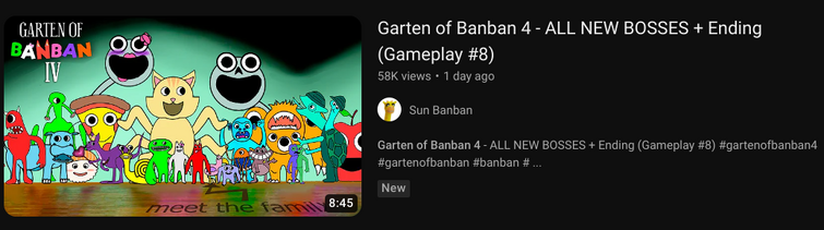 Garten of BanBan 4 - ALL NEW BOSSES + ENDING (Chapter 4) 
