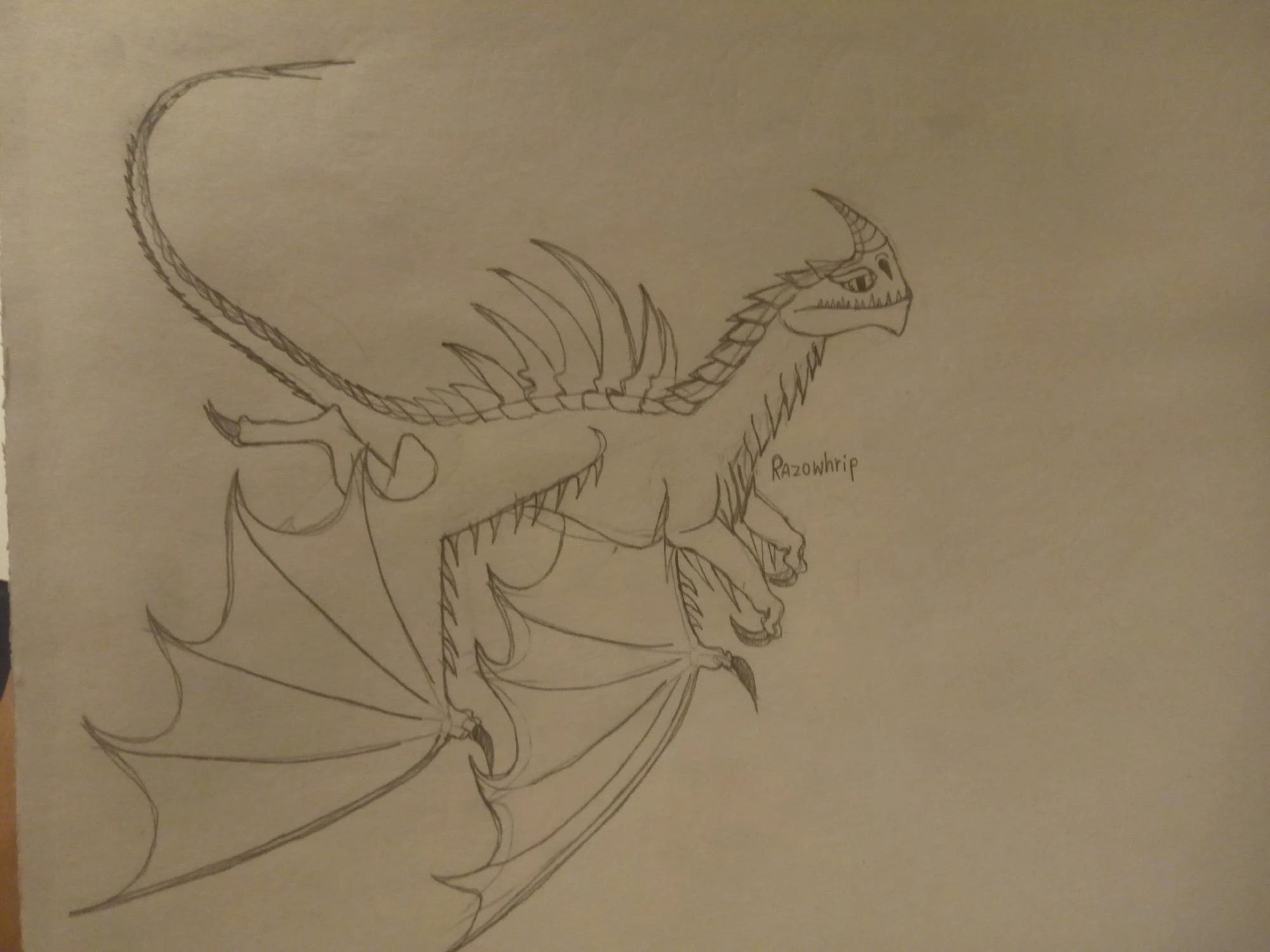 Как нарисовать шипореза дракона