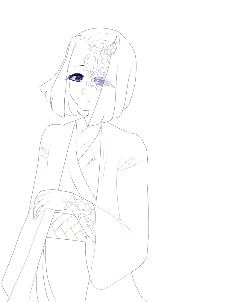 Demon Kagaya line drawing Fandom