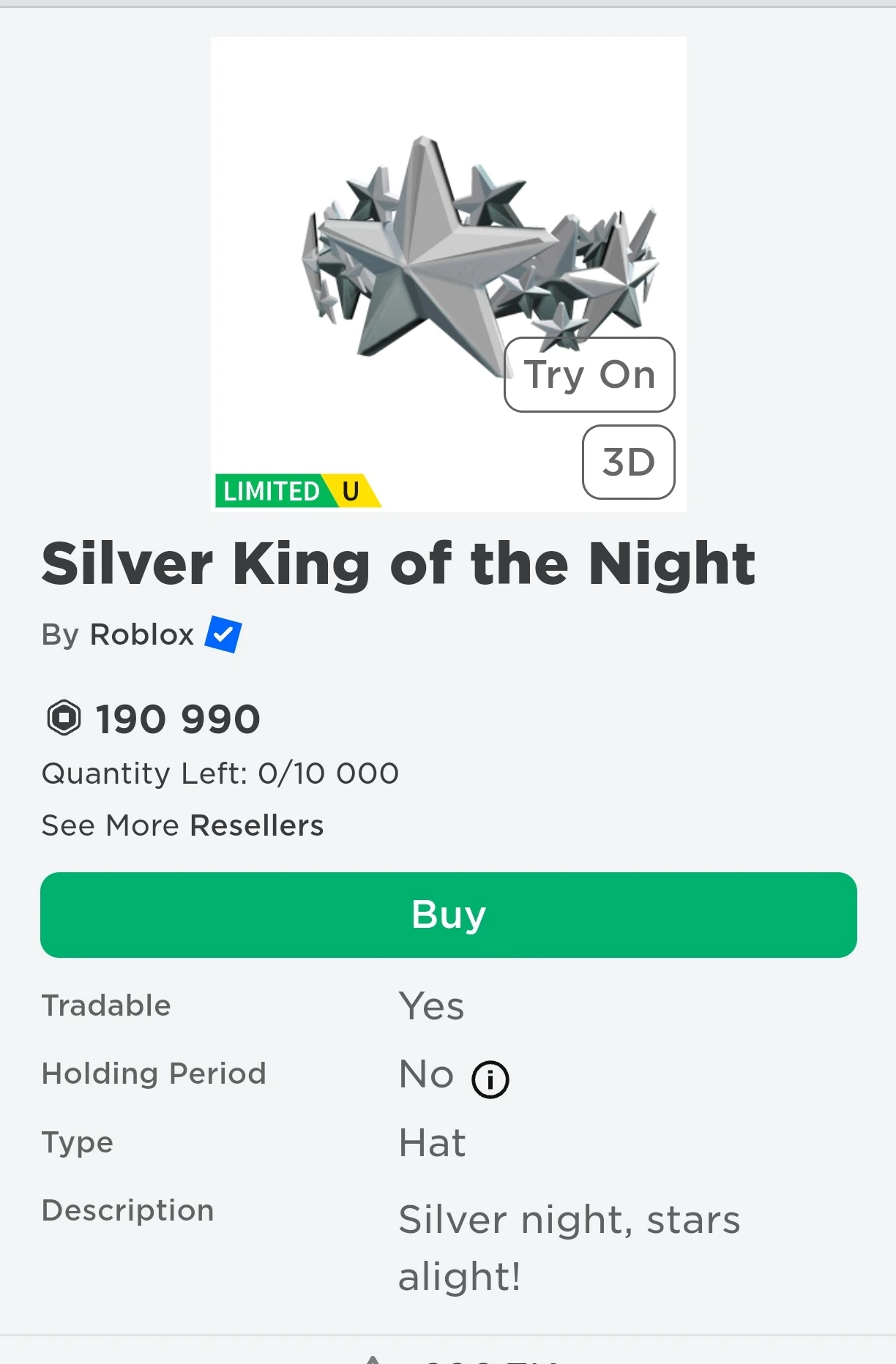 should I buy silver king of the night? Fandom