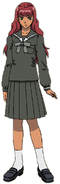 Youko in her school uniform.