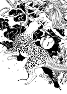 Sanshi and Tai ranka.png (192 KB) A Shoku takes Taiki's ranka to Hourai while Sanshi looks on helplessly.