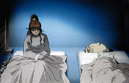 Rakushun and Youko sleeping in an inn.