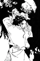 Kouya feeding an infant to his Tenken.