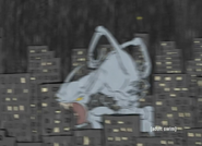 Giant Amalockh roars in the city
