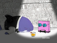 Shark and the Rectangular Businessman at the party