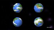 Four Outer Earths shown in space, as shown in "First 12."