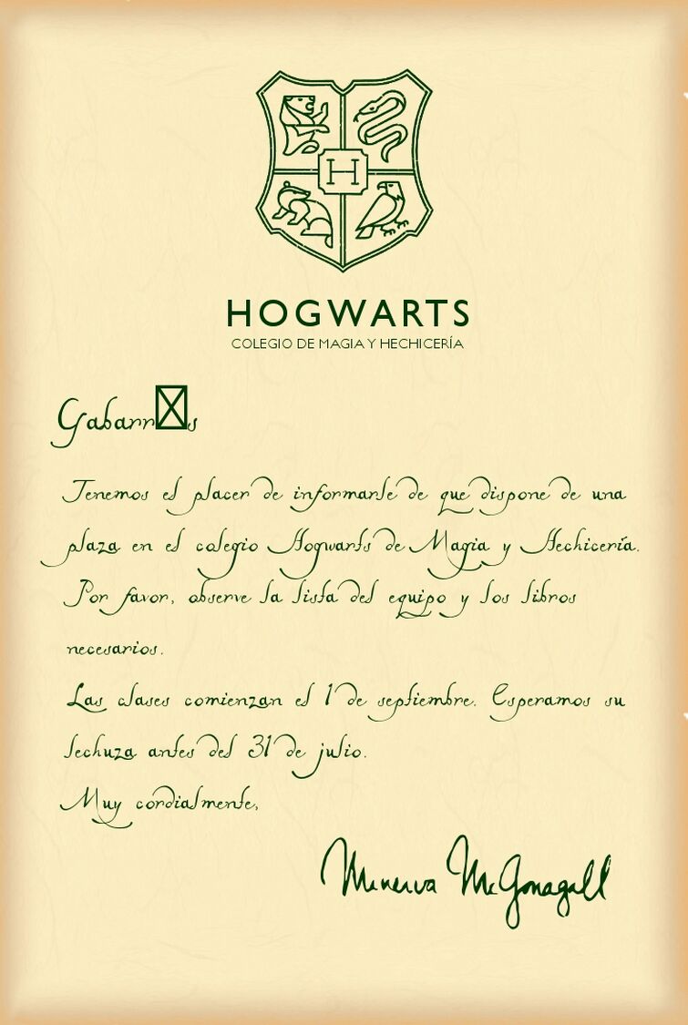 Sociología pálido a menudo Mi carta de Hogwarts | Fandom