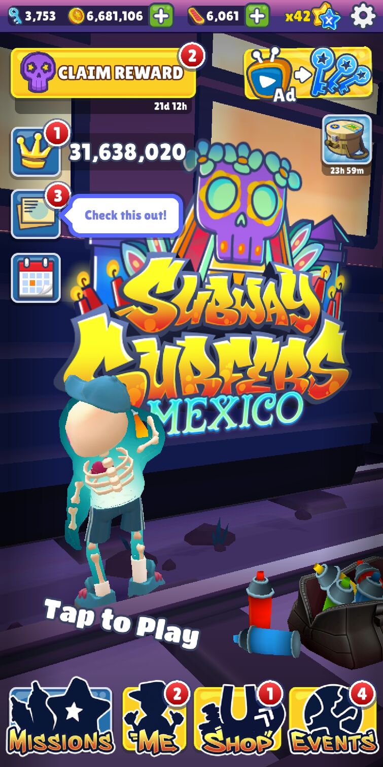 Subway Surfers New Update Halloween 2022 - Mexico - New Character Bob The  Blob Skeleton 