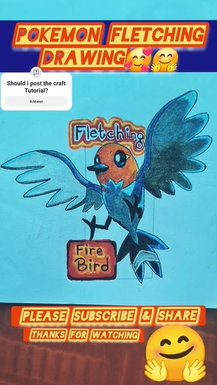 Pokemon Fletching Colouring #pokemon #fletchling #viral #shortsfeed #shorts #drawing #birddrawing