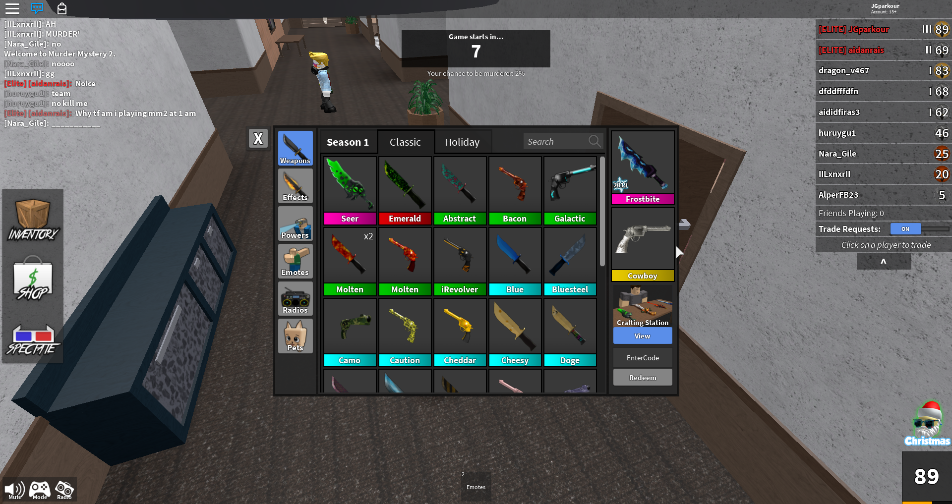 Trading My Mm2 Items For Adopt Me Items Fandom - hmmm ok roblox