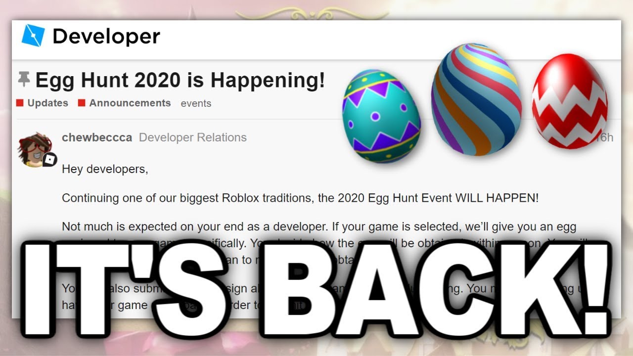 Egg Hunt 2020 Fandom - roblox leaks page