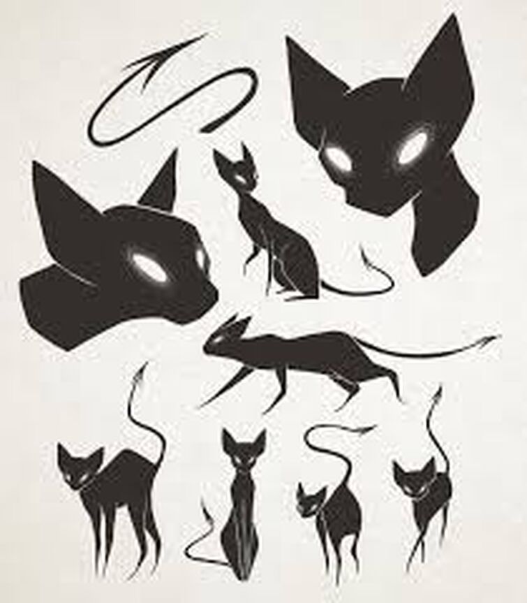 devil cat drawing