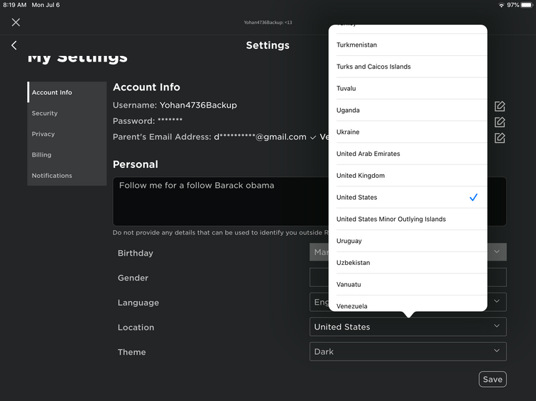 I Should Change My Location To Uae And Get Roblox Banned Fandom - why cant i change my about on roblox