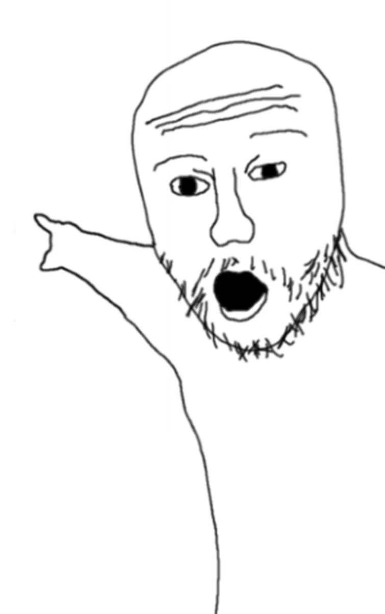 soyjack pointing | Fandom