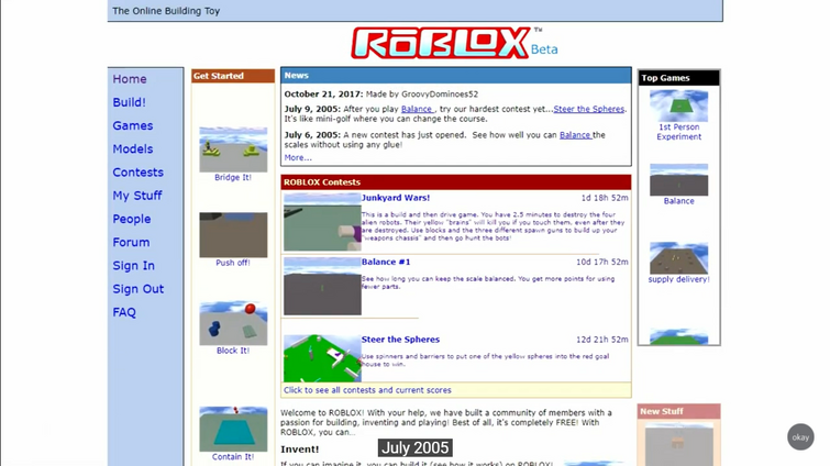 Roblox Website Evolution Fandom - roblox website font