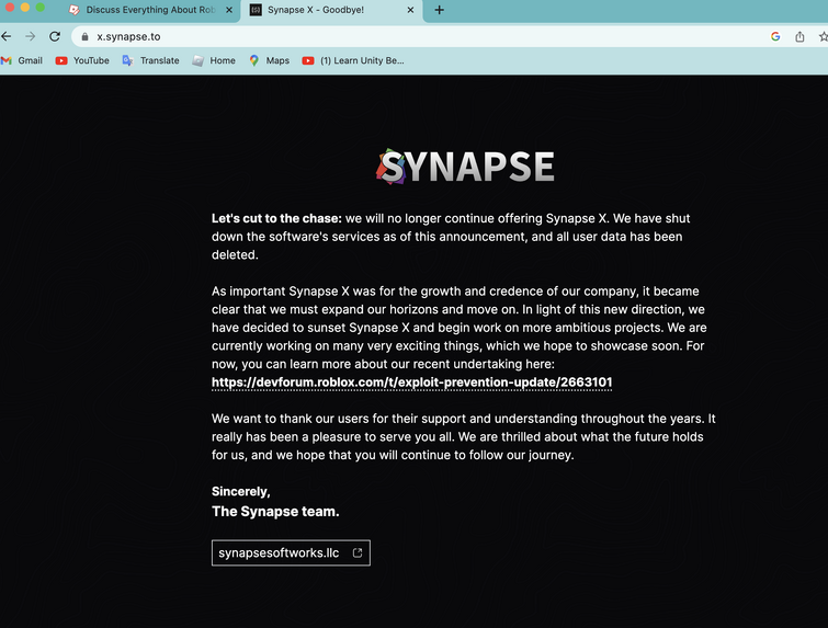 JOIN THE SYNAPSE X SERVER – BE ONE OF FIRST TO KNOW WHEN SYNAPSE