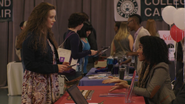 Hannah at the school's College Fair