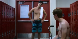 Zach and Alex in the locker room in "".