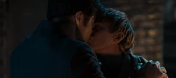 Alex kissing Zach in "".