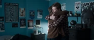 Alex and his dad hugging