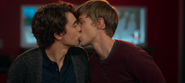 Winston and Alex kissing