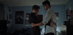 Zach and Alex dancing in Alex' room in "".