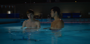 Alex, and Zach in the pool