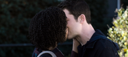 Ani and Clay kissing