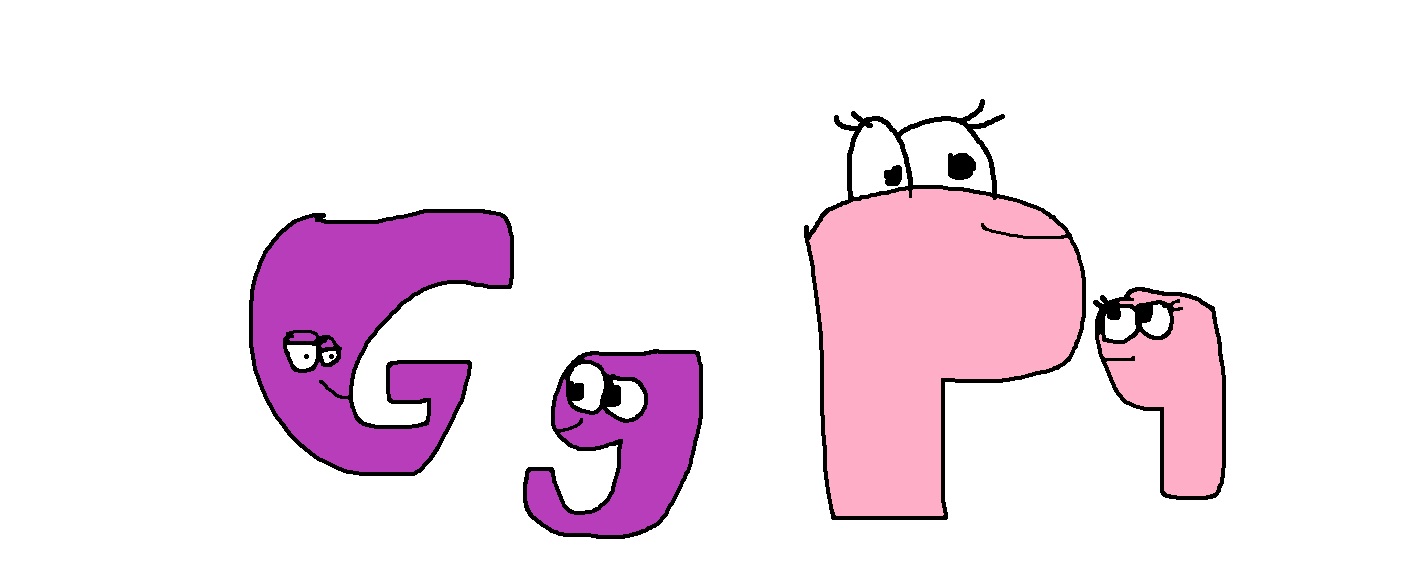 My Drawing Of G, P And Their Lowercase Versions Fandom 
