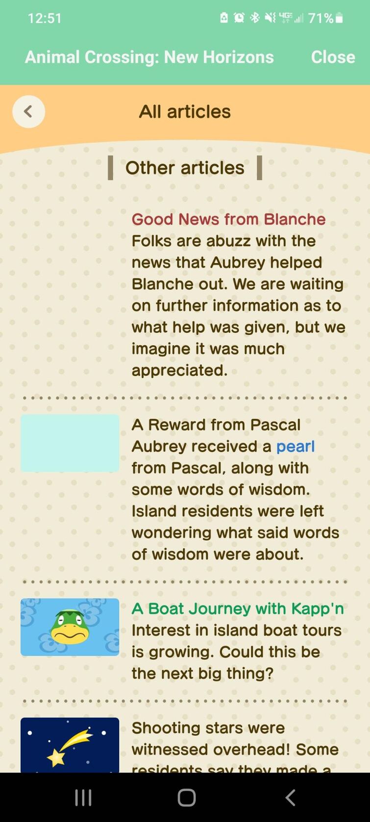 Animal Crossing, Pascal - Scallops & Quotes Guide