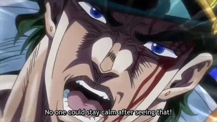 Jotaro running at Dio