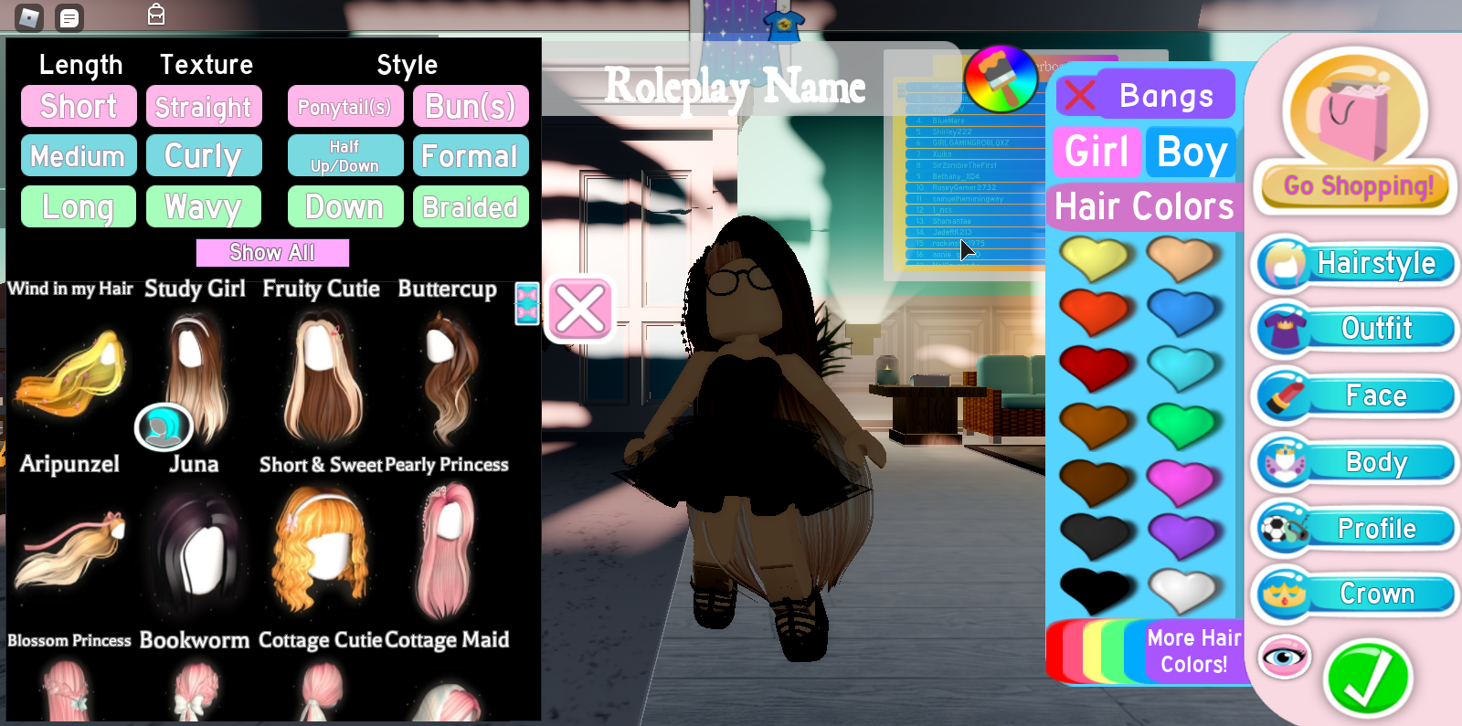 Image of Half Up, Half Down Royale High hairstyle