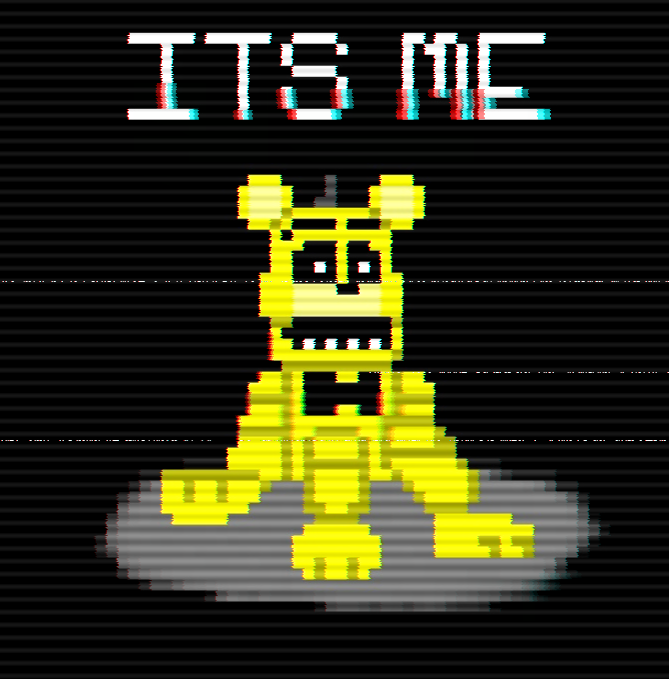 Fnaf 1 golden freddy pixel art