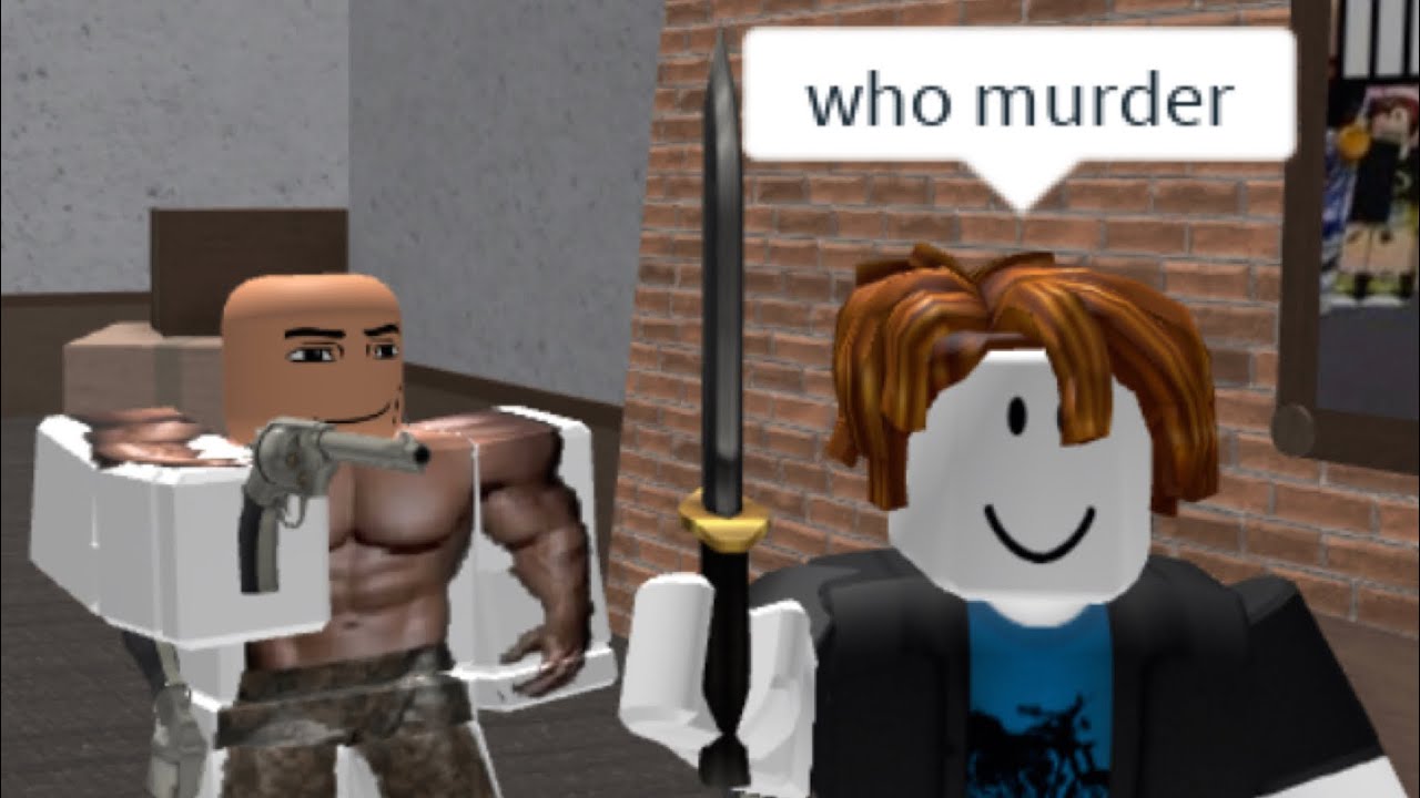 ROBLOX Murder Mystery 2 MURDERER Funny Moments (MEMES) on Make a GIF