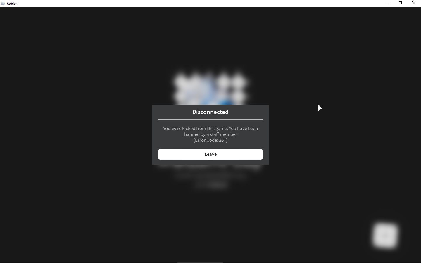 Roblox Ban Screenshot