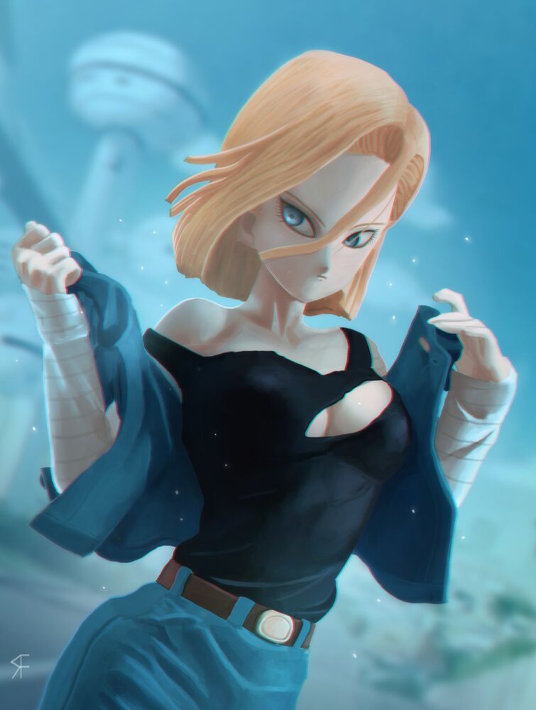 Some android 18 images i have in one of my files fandom