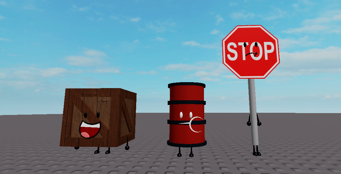 Roblox Objects To Bfdi Objects 1 Stop Sign Crate Explosive Barrel Fandom - stop sign roblox