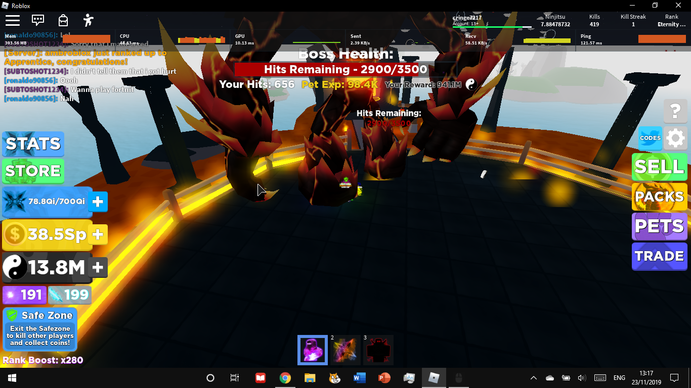 Noob With Full Team Of Immortal Pets In Roblox Ninja Legends - Robux Codes Generator With No ...