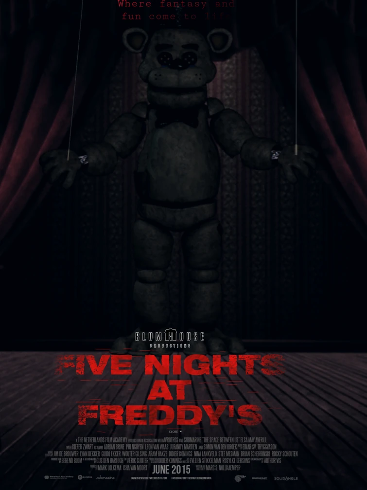 FNAF movie fan poster that I did Fandom