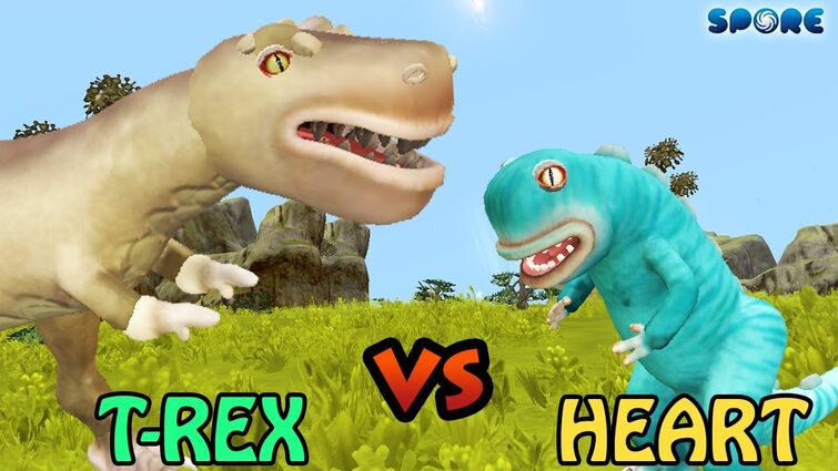 T-Rex vs Heart | Dino vs Cartoon [S2E6] | SPORE