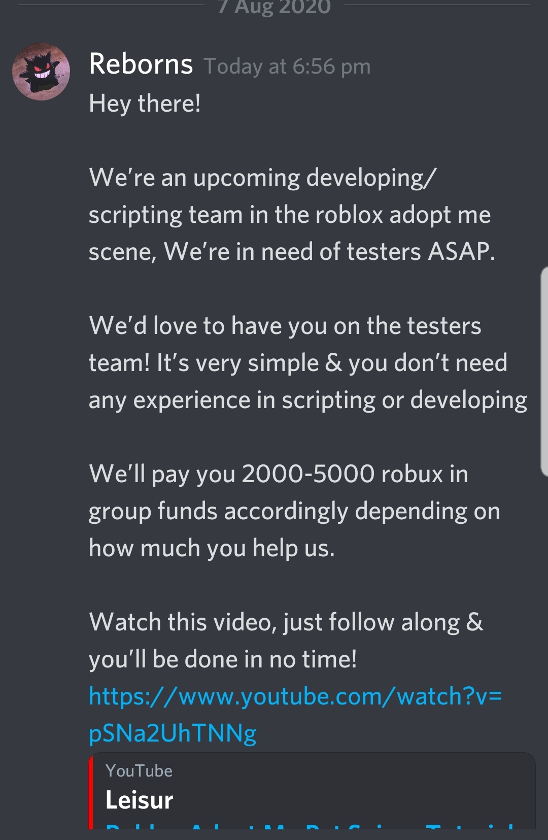 Be Careful Of Those Hackers On Discord The Link Is Most Likely Corrupted And They Will Get Your Data Fandom - get 5000 robux for watching a video