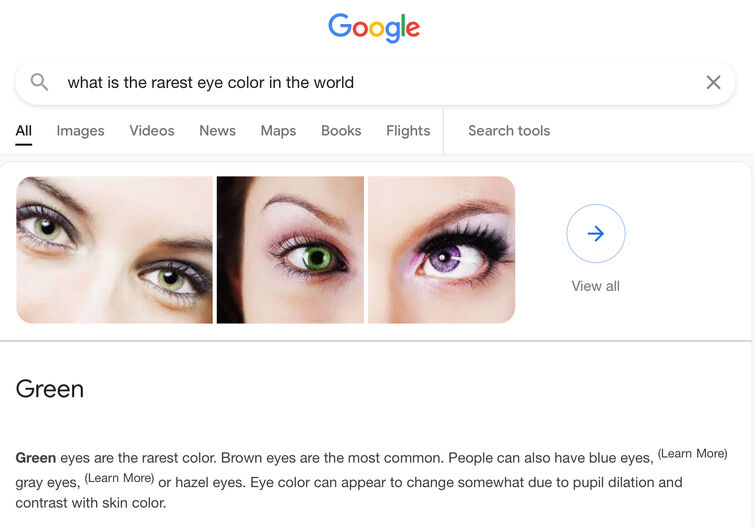 eye colors list