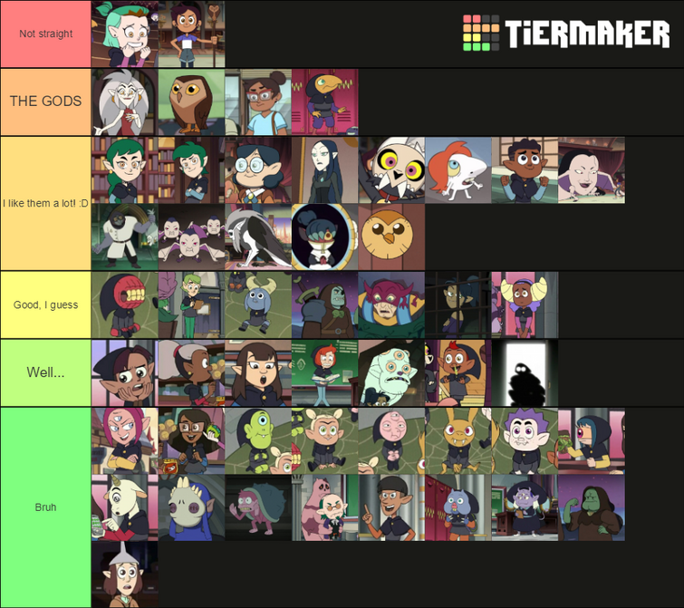 Create a The Owl House Characters - FINAL (all seasons) Tier List -  TierMaker